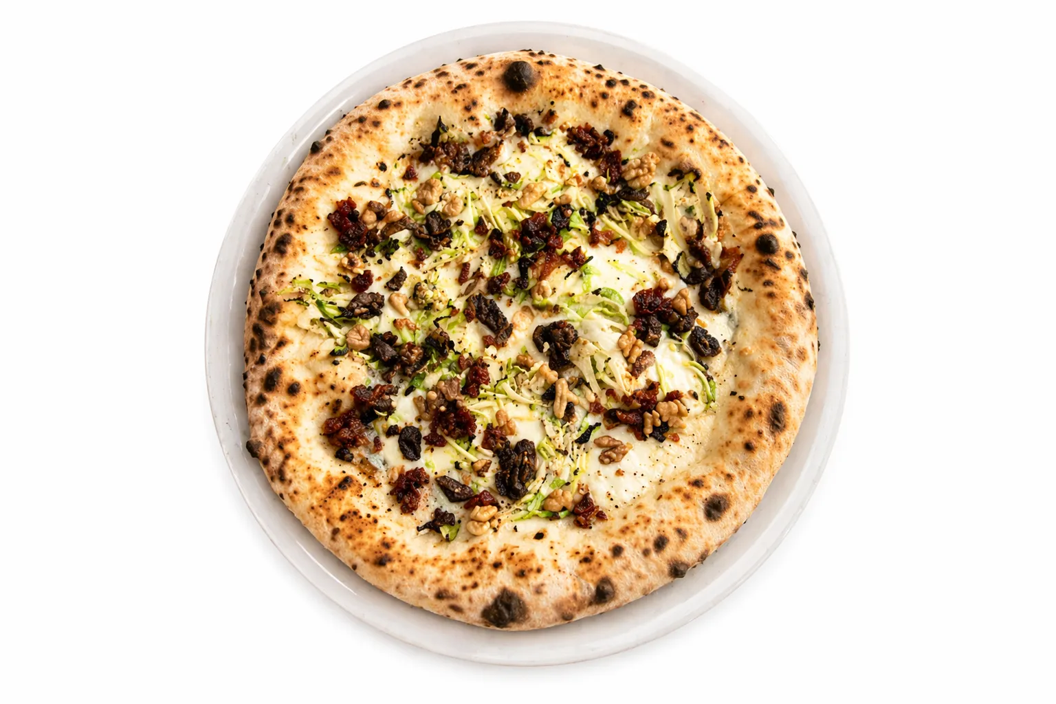 Funghi pizza with mushrooms, arugula and truffle oil at Flamora Pizza Red Deer