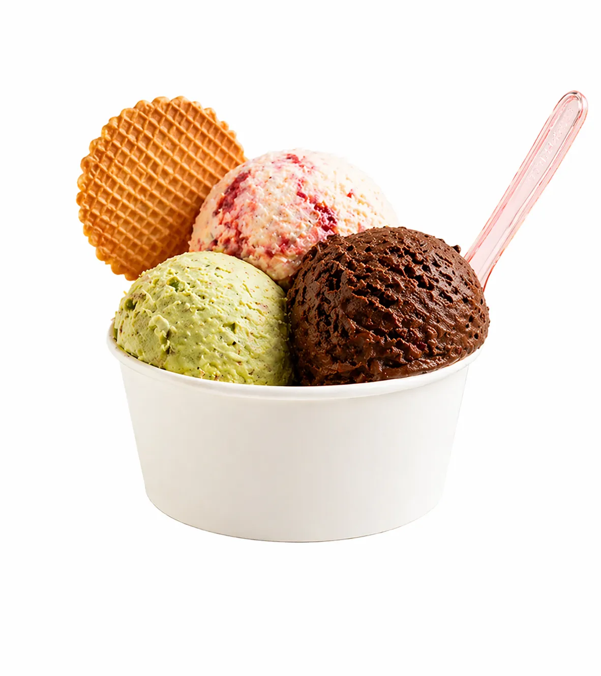 Authentic Italian artisan gelato at Flamora Pizza Red Deer